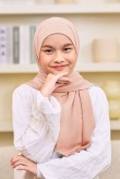 ADINA Girl Instant Shawl with attached inner in Peach Pink